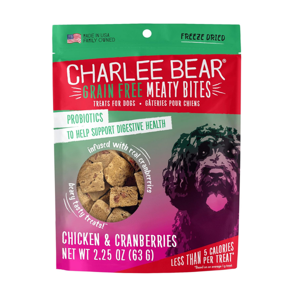 Charlee Bear Meaty Bites Dog Treats (2.25 oz) - Chicken & Cranberries - Dog Treats 13