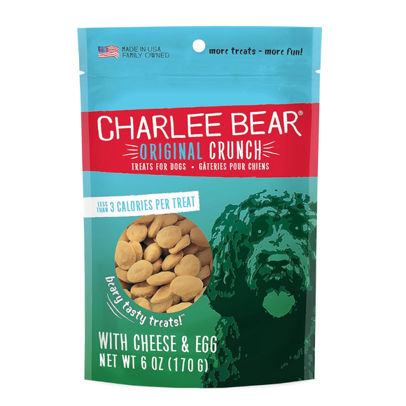Charlee Bear Original Crunch Dog Treats - Cheese & Egg / 6 oz - Dog Treats 11