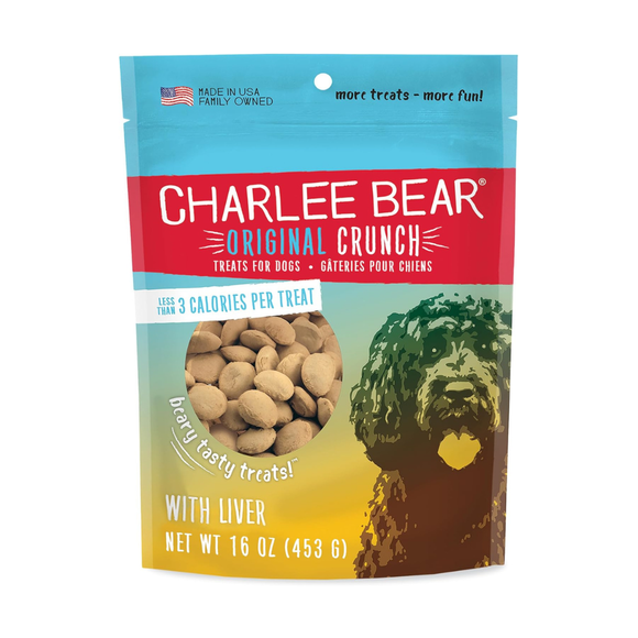 Charlee Bear Original Crunch Dog Treats - Chicken Liver / 16 oz - Dog Treats 18
