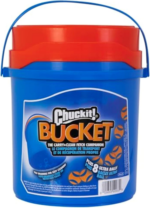 Chuckit! Bucket with 8 Medium Balls Toy For Dogs -Ultra - Dog Toys 5