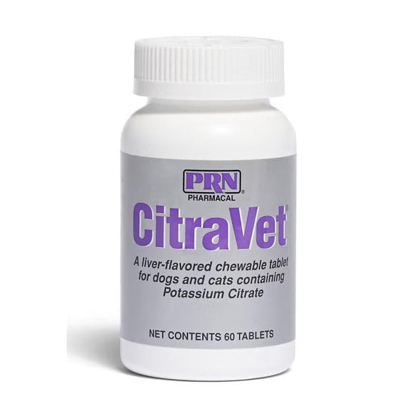 CitraVet Potassium Citrate Tablets For Dogs & Cats (60ct) - Kidney & Bladder Supplements 1