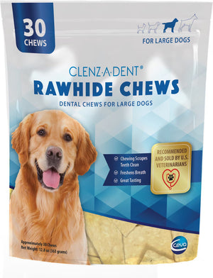 Clenz-a-dent Rawhide Chews for Dogs Dog Treats.