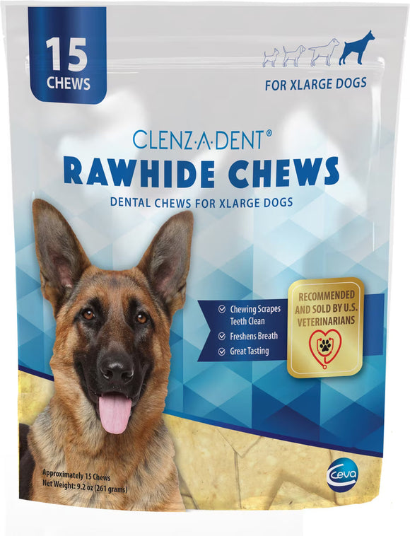 Clenz-a-dent Rawhide Chews for Dogs - X-Large / 30-count - Dog Treats 3