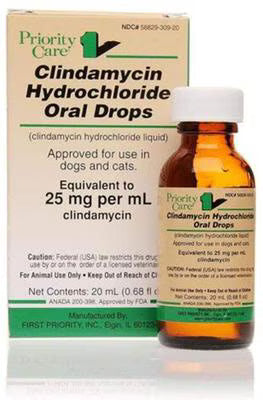 Clindamycin 25mg/ml Oral Drops (20ml) (Manufacturer may vary) - Pet Medicine 3