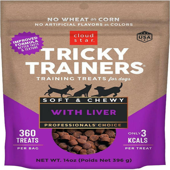 Cloud Star Tricky Trainers Soft & Chewy Liver Dog Treats - 14 oz - Soft & Chewy Dog Treats 9