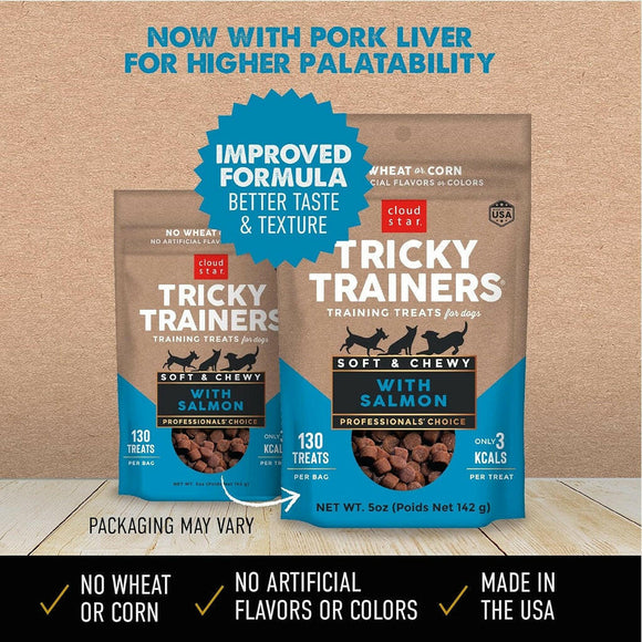 Cloud Star Tricky Trainers Chewy Dog Treats Salmon (5 oz)