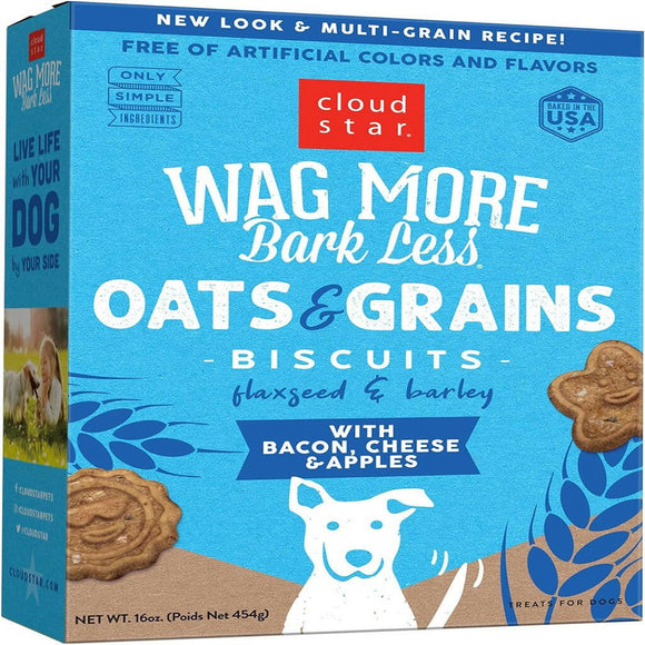 Cloud Star Wag More Bark Less Oven-Baked Bacon, Cheese & Apples Dog Treats (16 oz)