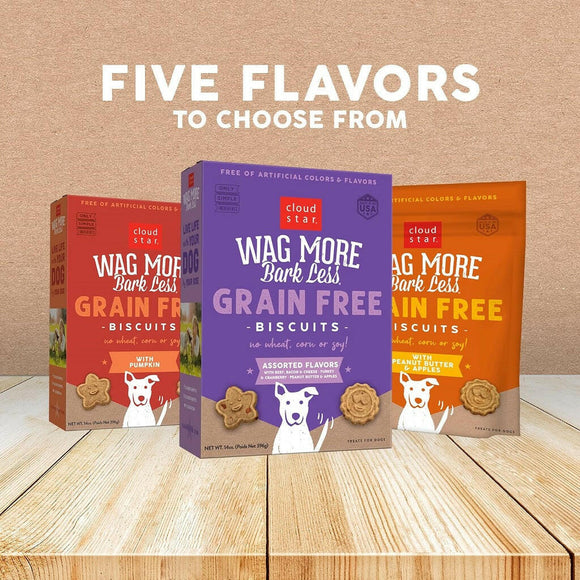 Cloud Star Wag More Bark Less Grain-Free Assorted Flavors Crunchy Dog Treats (2.5 lb)