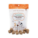 Coco-Carnivore Meatballs packaging with treats on a white background