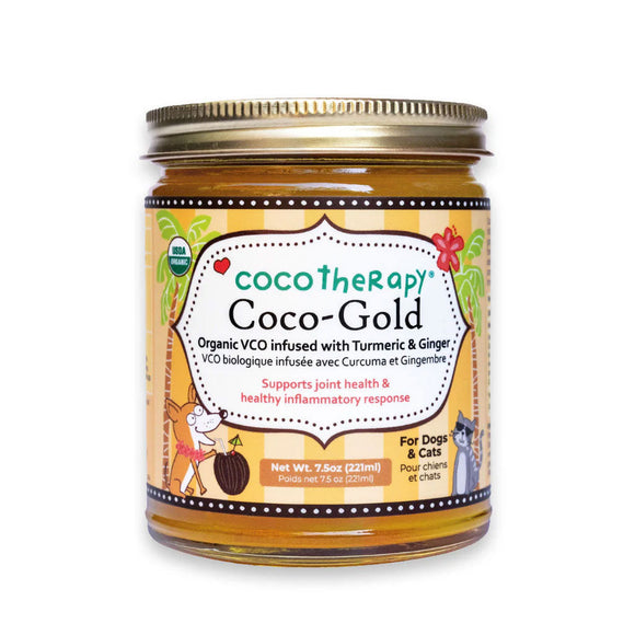 Coco-Gold USDA Certified Organic Coconut Oil infused with Organic Turmeric and Organic Ginger, 7.5-oz