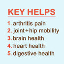 List of health benefits on a light blue background