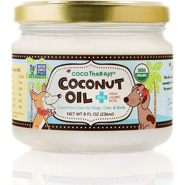Cocotherapy Virgin Coconut Oil Supportive Care for Dogs Cats & Birds - 8-oz jar - Pet Vitamins & Supplements 1