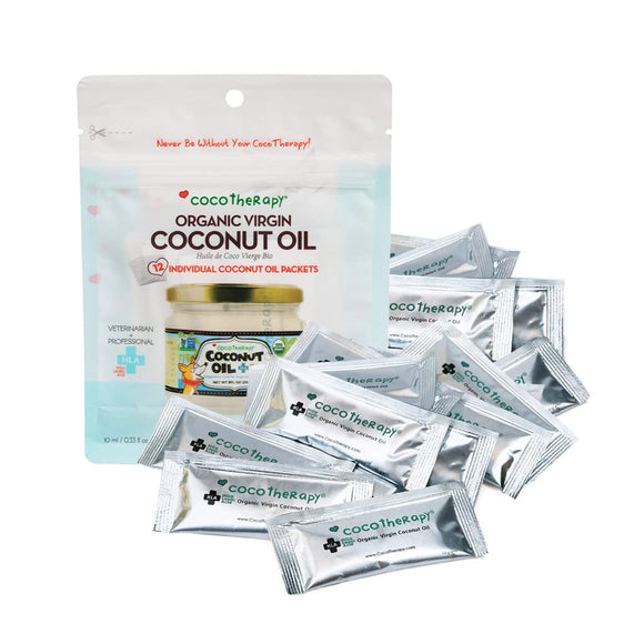 Cocotherapy Virgin Coconut Oil Supportive Care for Dogs Cats & Birds - 12-count packet - Pet Vitamins & Supplements 11