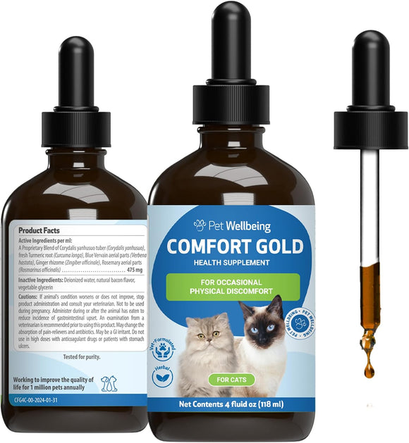 Comfort Gold for Occasional Physical Discomfort in Cats - 4 oz - Cat Supplements & Vitamins 2