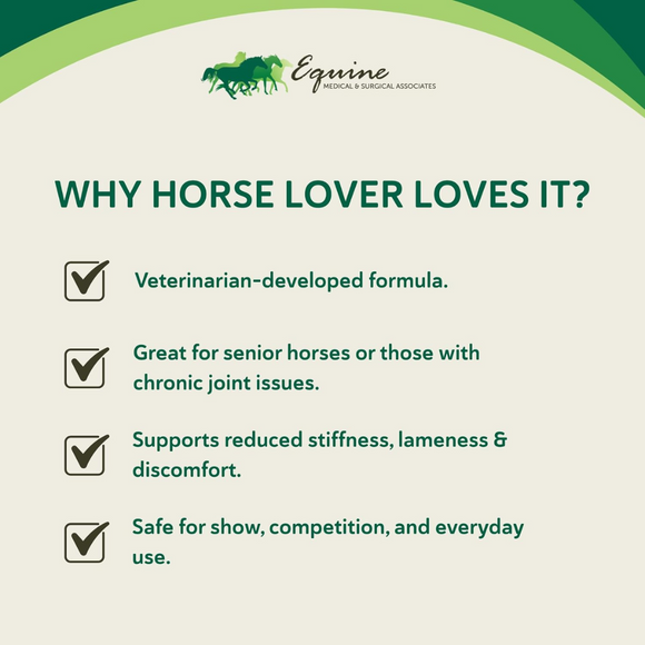 Comfort Quik W/ Hemp is an equine mobility supplement