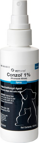 Conzol (miconazole nitrate) 1% Topical - 120 ml Spray - Pet Medicine 2