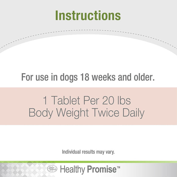 Four Paws Healthy Promise Potty Mouth - Coprophagia Stool Eating Deterrent Tablets for Dogs (90 ct)