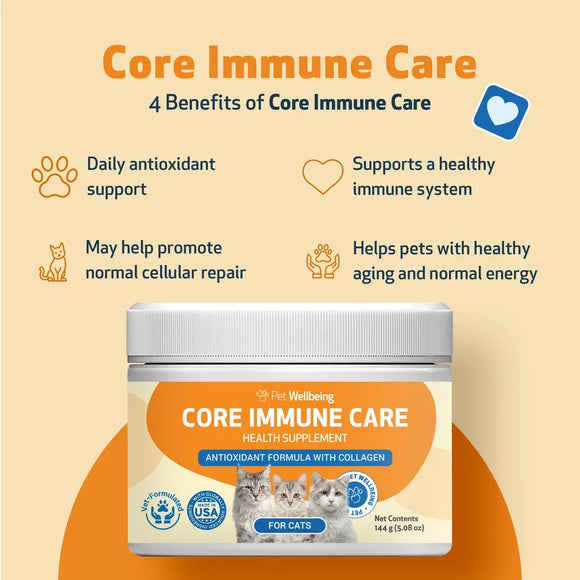 CORE IMMUNE CARE Daily Antioxidant and Nutritional Supplement for Dogs and Cats (3.7 oz) - Dog & Cat Supplements &