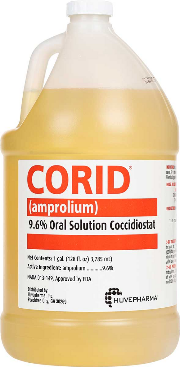 Corid (Amprolium) 9.6% Oral Solution - 1 gallon - Pet Vitamins & Supplements 2