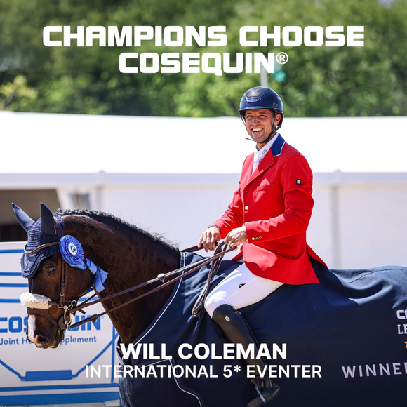 Nutramax Cosequin ASU Joint & Digestive Health Tab for Horses - Champions choose Cosequin - Will Coleman