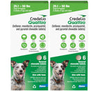 Credelio Quattro Flavored Chewable Tablets for Dogs - 25.1 to 50 lbs (Green) / 12 Chewable Tablets (12 month supply)