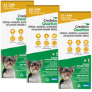 Credelio Quattro Flavored Chewable Tablets for Dogs - 3.3 to 6 lbs (Yellow) / 3 Chewable Tablets (3 month supply) - Pet
