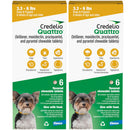 Credelio Quattro Flavored Chewable Tablets for Dogs - 3.3 to 6 lbs (Yellow) / 12 Chewable Tablets (12 month supply)