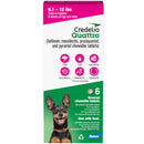 Credelio Quattro Flavored Chewable Tablets for Dogs - 6.1 to 12 lbs (Pink) / 6 Chewable Tablets (6 month supply) - Pet
