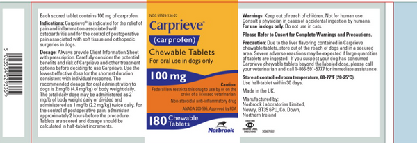 Carprieve 100mg Chewable Tablets