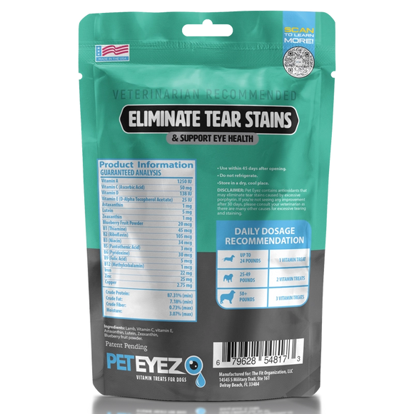 PetEyez Freeze Dried Vitamin Treats for Dogs, 1-oz