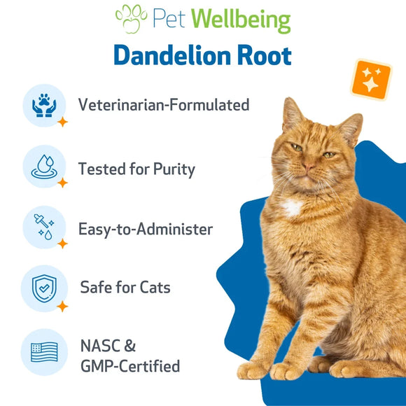 Dandelion Root Digestive & Liver Support for Cats 2-oz - Cat Digestive & Probiotics Supplements 6