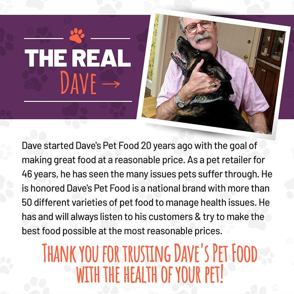 Dave’s Pet Food 95% Premium Chicken & Beef Pate Limited Ingredient Grain-Free Canned Wet Dog Food 13-oz can case of 12