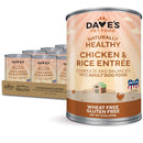 Dave's Pet Food Chicken & Rice Recipe Canned Wet Dog Food, 13-oz can, case of 12