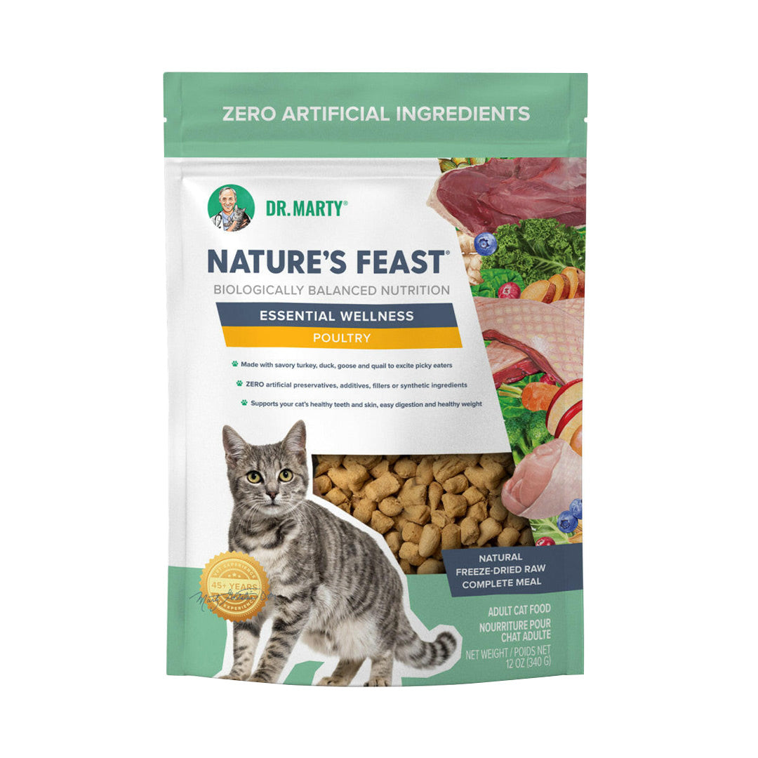 Dr. Marty Nature's Feast Essential Wellness Poultry Freeze Dried Raw Cat Food