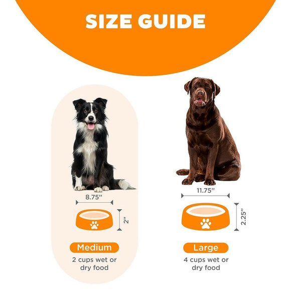 Outward Hound Fun Feeder Orange Swirl Dog Bowl Feeder (Medium)