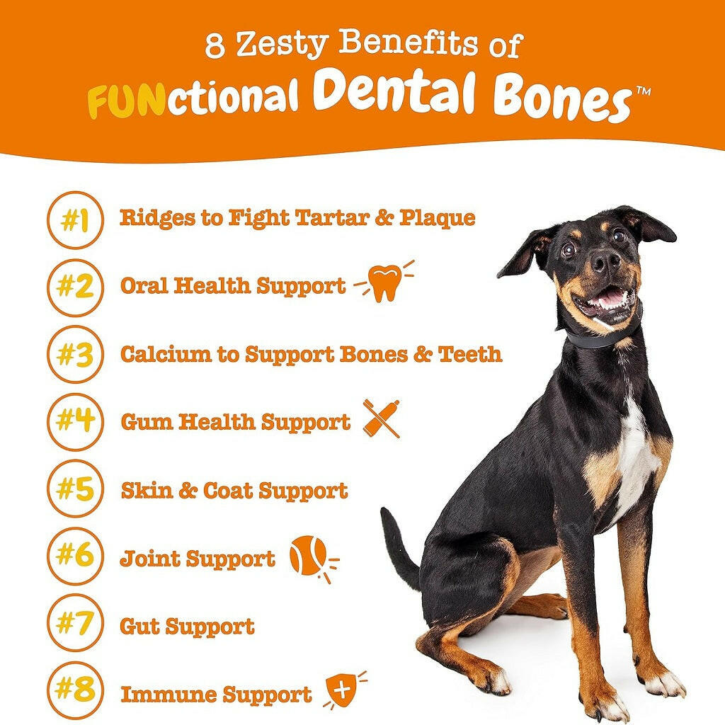 Zesty Paws All-in-One Functional Dental Bone Chews For Small Dogs (28 bones)