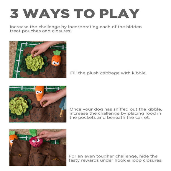 Outward Hound Activity Matz Garden Game Plush Dog Puzzle Mat