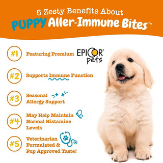 Zesty Paws Puppy Aller-Immune Bites Lamb Flavor Probiotic Support For Small Dogs (90 ct)