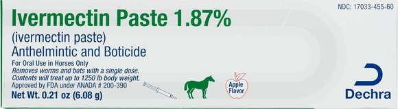 Dechra Ivermectin Horse Dewormer (1.87% Ivermectin) - Horse Health & Wellness 1