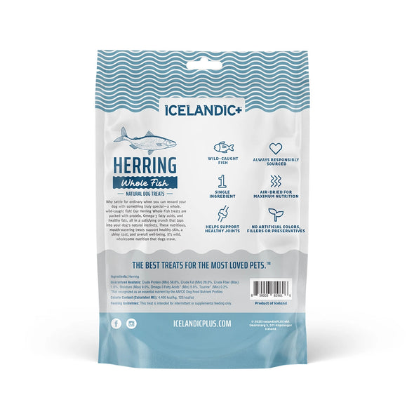 Icelandic+ Herring Whole Fish Natural Dog Treats, 9-oz