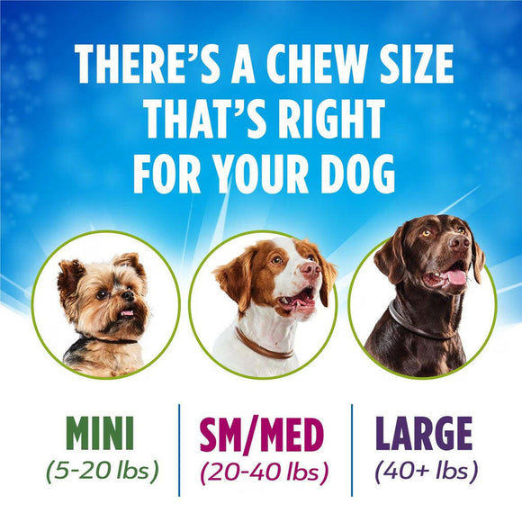 Purina DentaLife ActivFresh Daily Mini Dental Dog Treats sizes