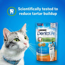 Purina DentaLife Chicken Crunchy Bites Dental Cat Treats are scientifically tested to tartat buildup