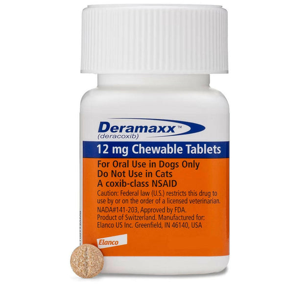 Deramaxx Chewable Tablets for Dogs (Deracoxib) - 12-mg / 1 tablet - Pet Medicine 9