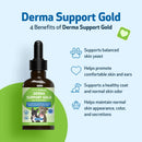 Derma Support Gold for Dogs Healthy Coat Odor & Itching (2 oz) - Dog Hot Spot & Itch Relief 4