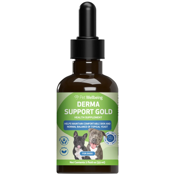 Derma Support Gold for Dogs Healthy Coat Odor & Itching (2 oz) - Dog Hot Spot & Itch Relief 1