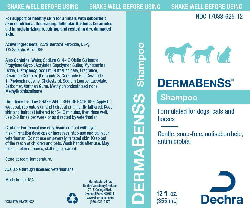 Dechra DermaBenSs Medicated Shampoo for Dogs, Cats & Horses