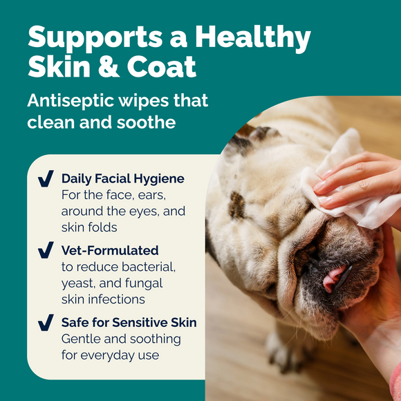 Dermabliss Advanced Vet Strength Face Cleansing Wipes 60 ct - Pet Wipes 3