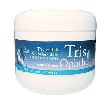 DermaZoo TrisOphto Eye Cleansing Wipes For Dogs , Cats & Horses (50 count)