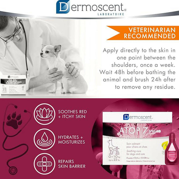 Dermoscent Atop-7 SpotOn for Medium Dogs & Cats 22-45 lbs. (4 count)