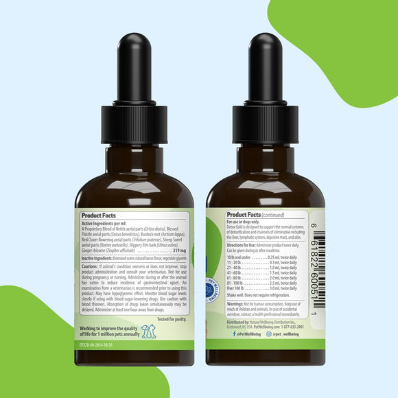 Detox Gold for Dogs - Gentle Detoxification & Elimination Support - Dog Supplements & Vitamins 8